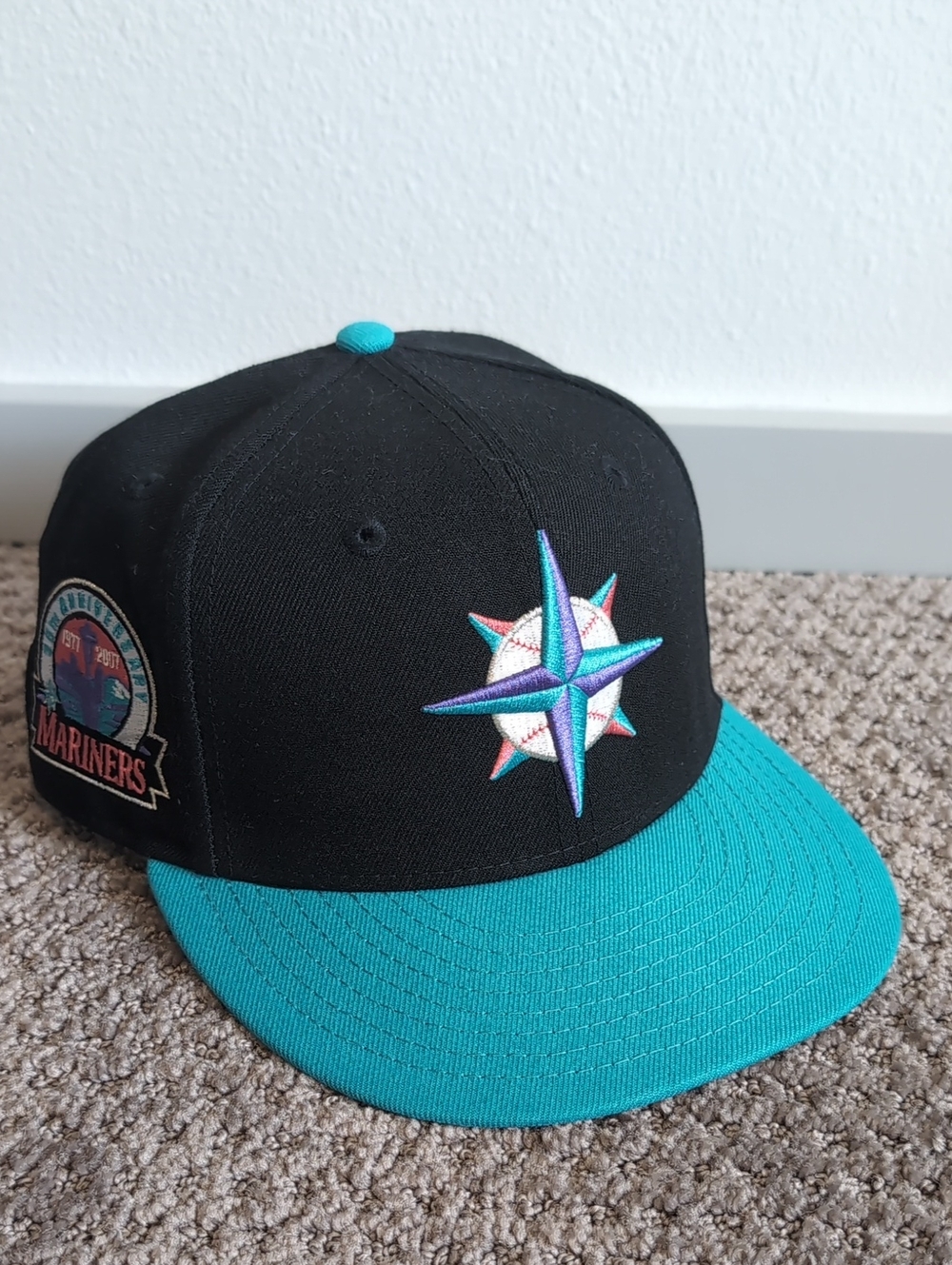 New Era 59Fifty Seattle Mariners Fitted Hat Size 7 3/8